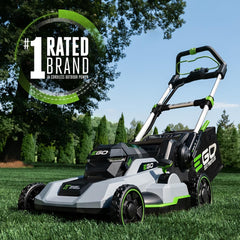 21-Inch 56V Self-Propelled Cordless Lawn Mower with 2 x 4.0Ah Batteries and Rapid Charger, Black