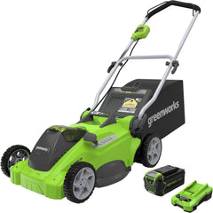 40V 16-Inch Cordless Electric Lawn Mower with 4.0Ah Battery and Charger