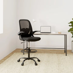 Ergonomic Drafting Chair - Tall Office Chair with Lumbar Support and Adjustable Height