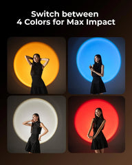 RGB LED Photography Flashlight, 4 Color Portable Fill Light for Photography, Video and Content Creation