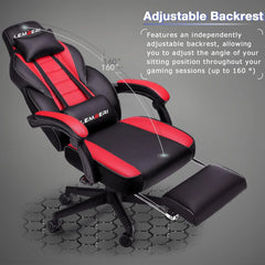 Big and Tall Gaming Chair with Footrest, 400 LB Capacity Ergonomic Video Game Chair for Home and Gaming