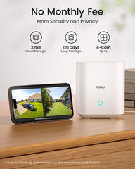 Wireless Outdoor Security Camera System – 2K HD, 166° Wide Angle, 100% Wire-Free, No Monthly Fees