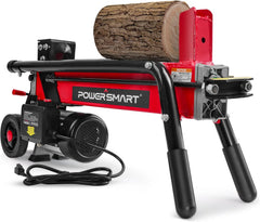 7-Ton Electric Log Splitter, 15 Amp, 3500 Motor Speed, Horizontal Full Beam Design with Steel Wedge