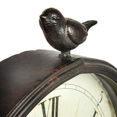 Metal Wall Clock with Bird Design, Decorative Vintage Hanging Clock for Living Room, Bedroom and Home Decor