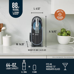 88 oz. Frozen Drink Machine – RapidChill Technology, 5 Preset Programs for Slushies & Cocktails