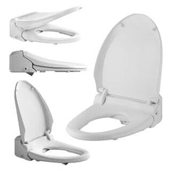 Luxury Electric Bidet Seat for Elongated Toilets, White