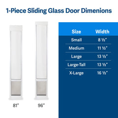 Sliding Glass Pet Door, No-Cut DIY Installation for Renters, Apartments and Rental Homes