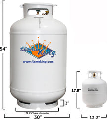 420-Lb. ASME Vertical Propane Tank, White