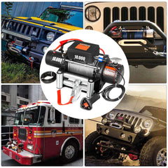 Electric Recovery Winch – 12V Steel Cable Winch for ATV UTV Truck Towing