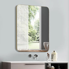 Metal Venetian Wall Mounted Mirror, Decorative Vintage Style Hanging Mirror for Living Room, Bedroom and Entryway