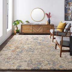 Mid-Century Medallion Area Rug, Modern Decorative Pattern Rug for Living Room, Bedroom and Home Decor