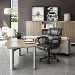 Mid Back Office Chair, Ergonomic Swivel Computer Task Chair for Home Office, Work and Study
