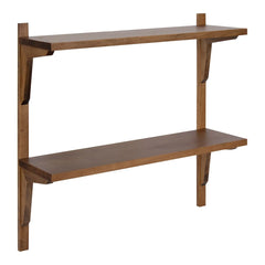 Mid-Century Wall Shelves, 24x8x24 Inch Decorative Wall Mounted Storage and Display Shelving for Home Decor