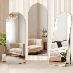 Full Length Mirror with Stand, Aluminum Alloy Frame Full Body Floor Mirror for Bedroom and Cloakroom
