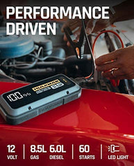 2,000A 20,000mAh Car Jump Starter for Up to 8.5L Gas and 6L Diesel Engines