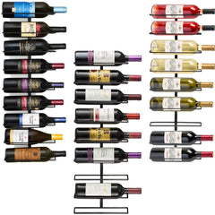 27 Bottle Wall Mounted Wine Rack, Vertical Wine Storage Organizer for Home Bar, Kitchen and Dining Room