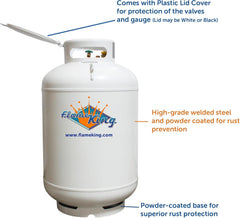 420-Lb. ASME Vertical Propane Tank, White