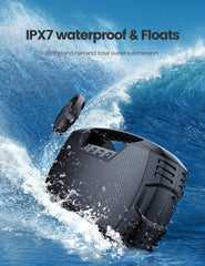 IPX7 Waterproof 40W Bluetooth Speaker, Portable Wireless Outdoor Speaker for Beach, Pool, Travel and Home