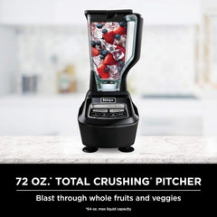 1500W Blender and Food Processor System with 72-Oz. Pitcher, 64-Oz. Bowl and 16-Oz. To-Go Cups, Black