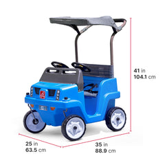 Kids 2-Seat Side-by-Side Push Car, Push Ride-On SUV, Double Seat Ride-On Toy Vehicle for Toddlers and Young Children