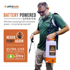 2 Gallon Battery Powered Sprayer, Rechargeable Cordless Electric Pump Sprayer for Garden, Lawn and Outdoor Use