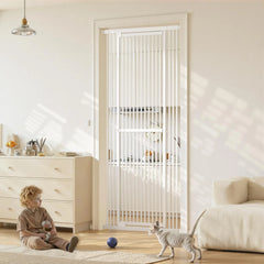 Extra Tall Cat Gate 51"-87", Wide Adjustable Pet Safety Gate for Doorways and Home