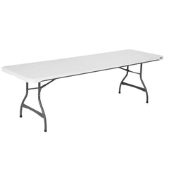 4-Pack Commercial 8-Ft. Folding Tables, Stacking, White