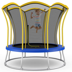 8FT/10FT Outdoor Trampoline – ASTM Approved with Unique Flower Shape