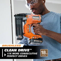 18V Brushless Cordless Nailer Combo Kit with Brad and Finish Nailers, Battery and Charger
