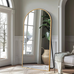 Arched Full Length Floor Mirror, Large Full Body Standing and Wall Mounted Mirror for Bedroom, Living Room and Home Decor