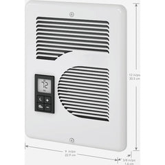 Electric Wall Heater with Digital Thermostat, 240/208/120V, White