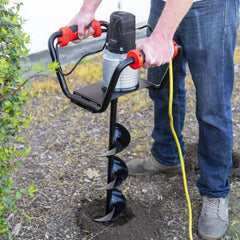 1500W Electric Post Hole Digger with Anti-Vibration Handle and Safety Lock