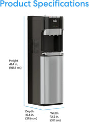 Bottom Loading Water Cooler Dispenser – 3 Temp Settings with Child Safety Lock & LED Empty Alert