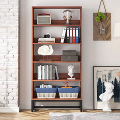 70.87 Inch Tall 5-Tier Bookcase, Large Bookshelf with 31.5 Inch Wide Storage
