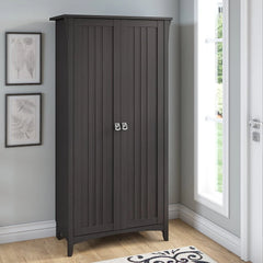 Tall Storage Cabinet with Doors, Freestanding Shelving Organizer with Adjustable Shelves for Home, Office and Living Room