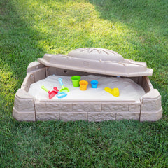 Kids Sandbox, Outdoor Sand Activity Sensory Play Pit for Children