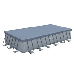24" Durable Rectangular Pool Cover – Gray, for Oasis & Activity Pools