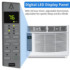 6,000 BTU 115V Window Air Conditioner with Reusable Filter, for Rooms Up to 250 Sq. Ft.