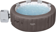 71 x 26-Inch Inflatable Hot Tub Spa for 2-4 Persons, Portable, with 2 Covers, Black