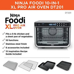 10-in-1 Digital Countertop Convection Toaster Oven with Air Fry, Dehydrate and Reheat, 1800W, Stainless Steel, Silver