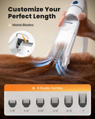 8-in-1 Dog Grooming Vacuum & Dryer, Pet Shedding and Grooming Kit for Hair Removal, Clipping and Drying