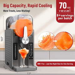 All-In-One Slushie Maker, Frozen Drink Machine for Smoothies, Milkshakes and Ice Cream