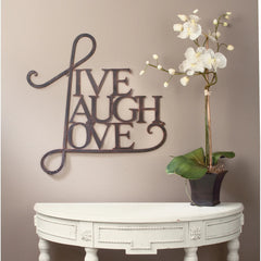 Live Laugh Love Wall Decor, Inspirational Metal Wall Art Sign for Living Room, Bedroom and Home Decoration
