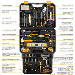 Home Mechanic Tool Kit with Toolbox and 12V Cordless Drill