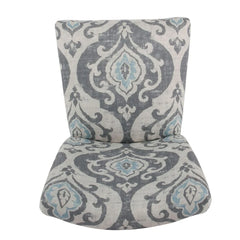 Set of 2 Upholstered Medallion Dining Chairs, Comfortable Parsons Style Chairs for Kitchen and Dining Room