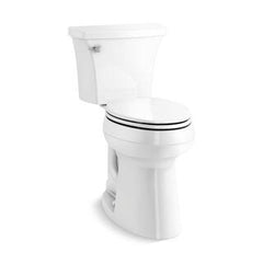 Extra-Tall Elongated Toilet, 1.28 GPF, White, with Seat