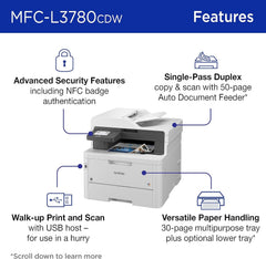 All-In-One Wireless Color Printer with Fast Printing, Scanning, Copying and Faxing