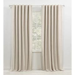 Blackout Curtain Single Panel, Back Tab and Rod Pocket Window Curtain