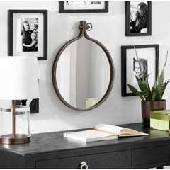 Modern Round Wall Mirror, Decorative Circular Accent Mirror for Living Room, Bedroom and Entryway