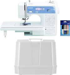 Computerized Sewing and Quilting Machine, 165 Built-in Stitches, LCD Display, Wide Table, 8 Included Presser Feet, White, 20 x 12 x 17 Inches